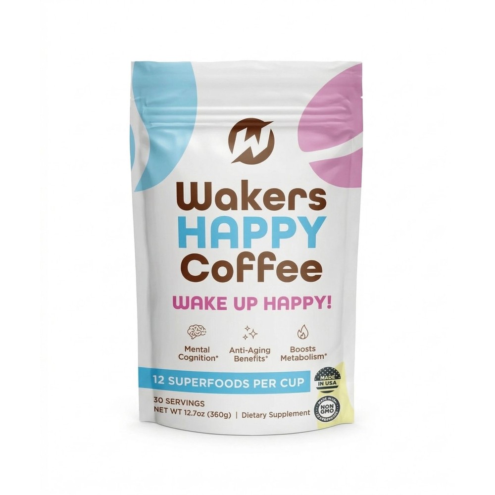 WakersHAPPYCoffee superfood coffee pouch